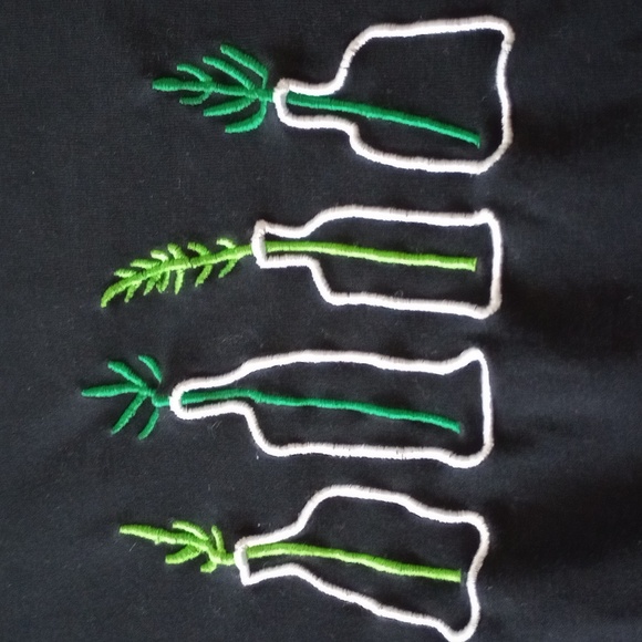 🧡2/$10 NWOT RAKELI Embroidered Plant Cropped T-Shirt. "Water Your Plants" - Picture 2 of 6